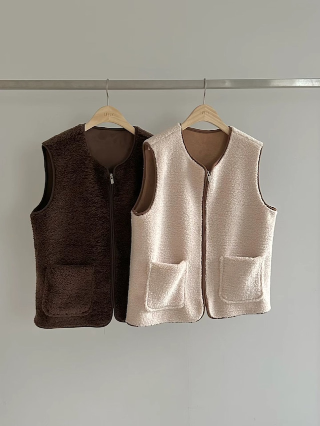 (予約) LIFFEY / Bear mustang vest 2color