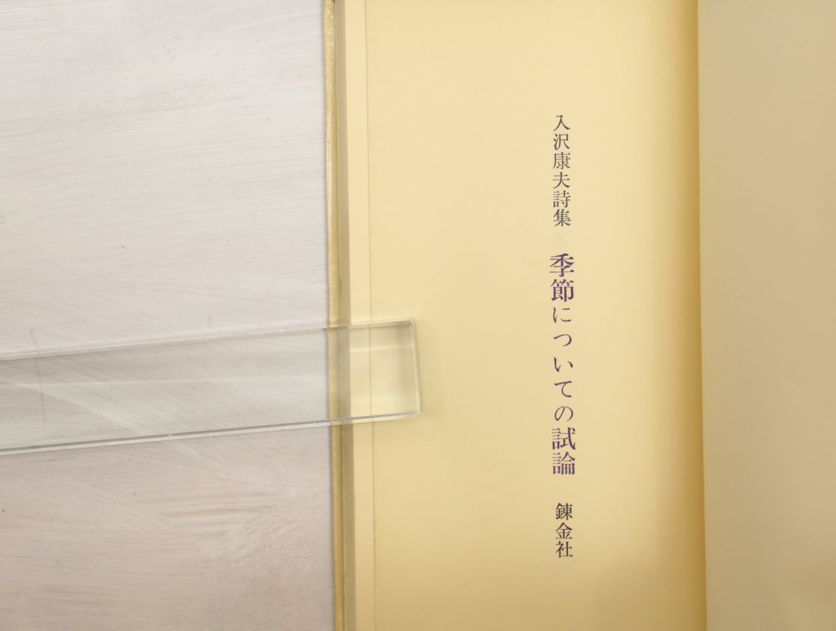 入沢康夫詩集「季節についての試論」 詩集 季節についての試論 詩集