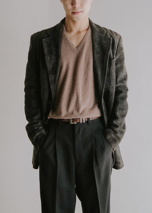 GUCCI by Tom Ford 01AW 2B suede leather tailored jacket