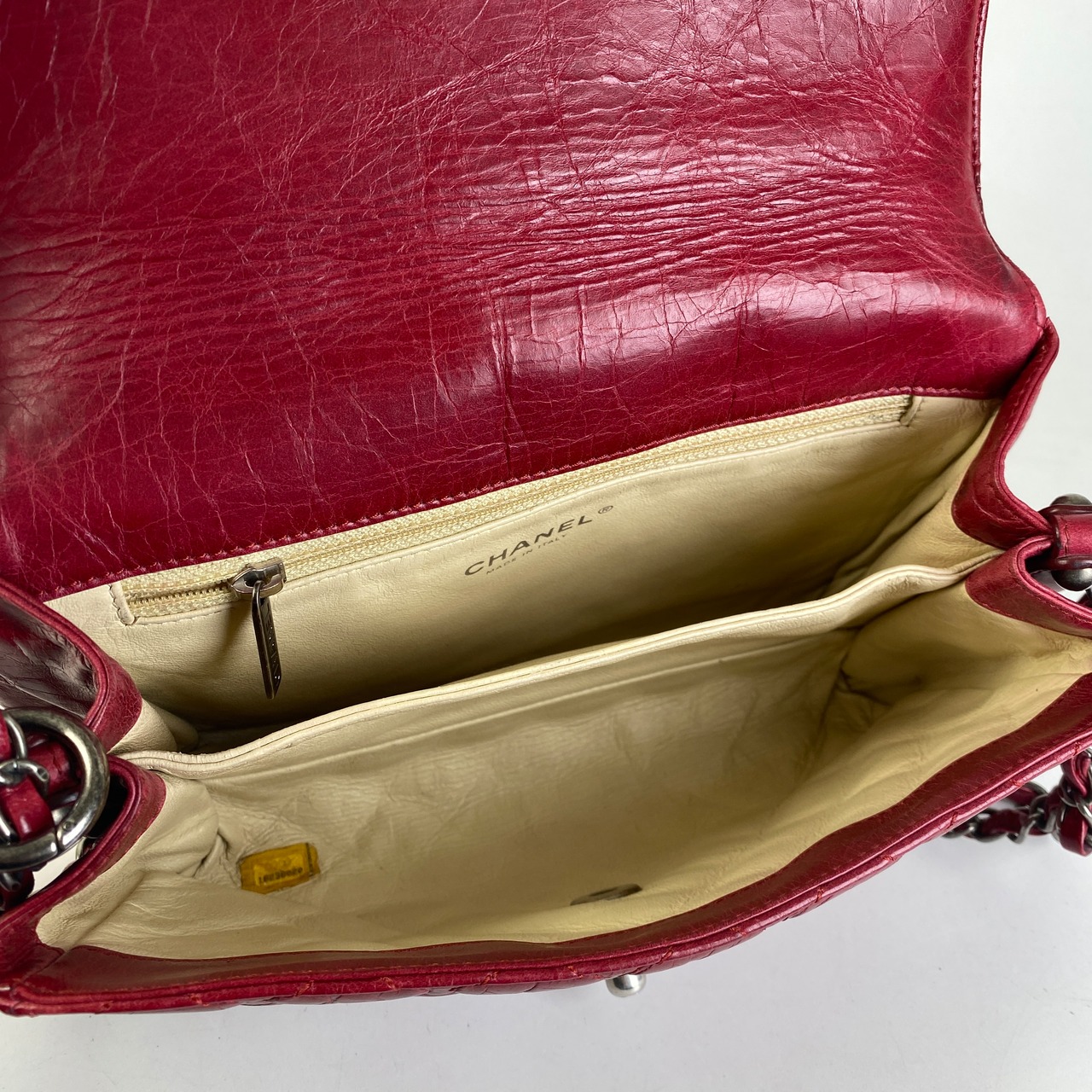 【最終処分SALE】CHANEL シャネル ココマーク  ラムスキン ショルダーバッグ レッド A-7576
