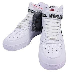 14FW ナイキ エア フォース 1 HIGH シュプリーム SP 白 27cm Nike Air Force 1 High Supreme Special 