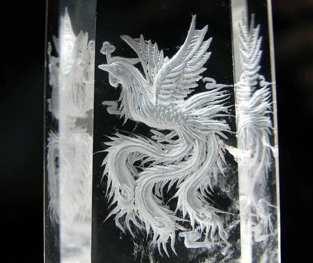 天然本水晶 鳳凰掘り水晶☆立体彫り☆D002 | 水晶・天然石アクセサリー