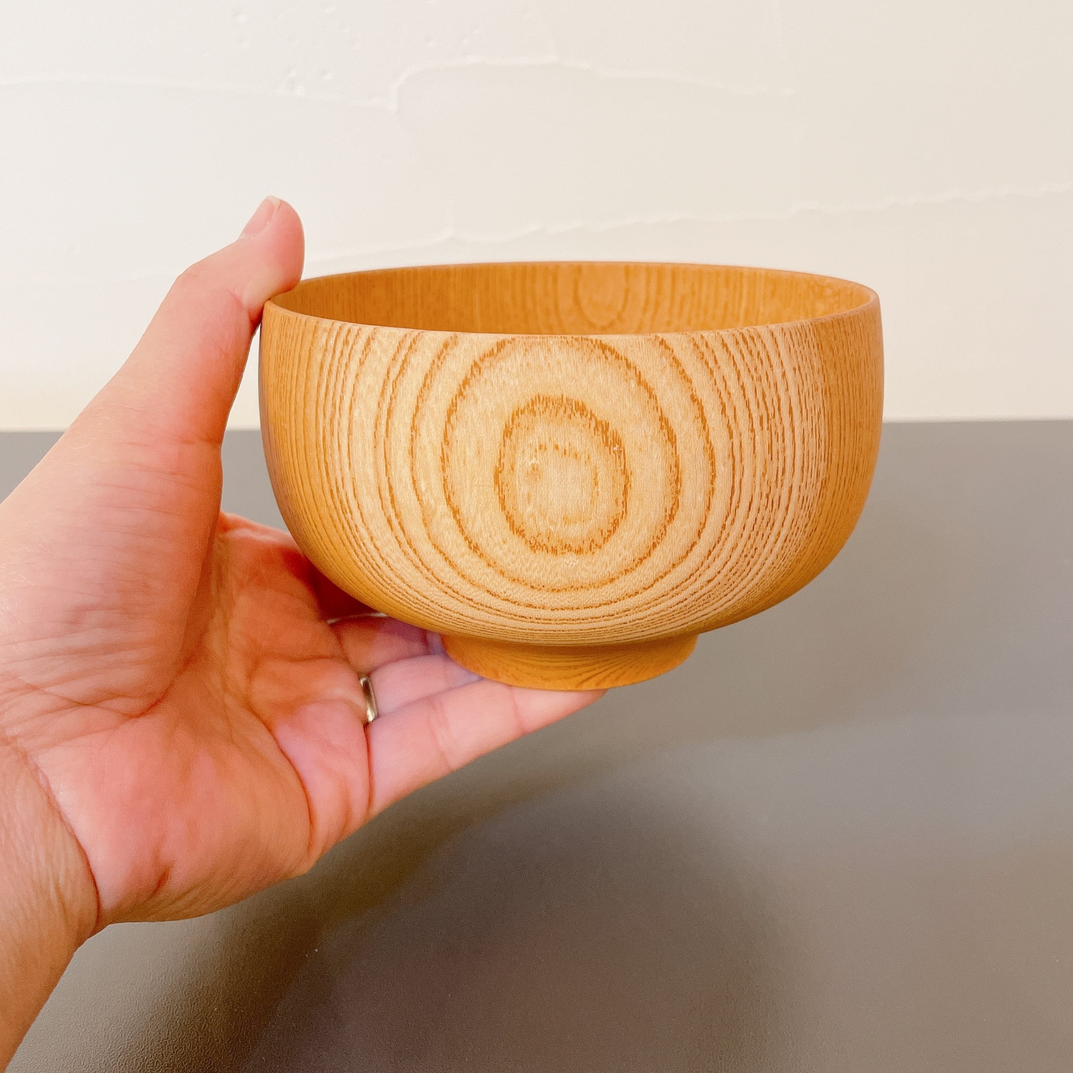 木製六角形椀 おおきなころん椀 欅（けやき） | 工房 千WOOD