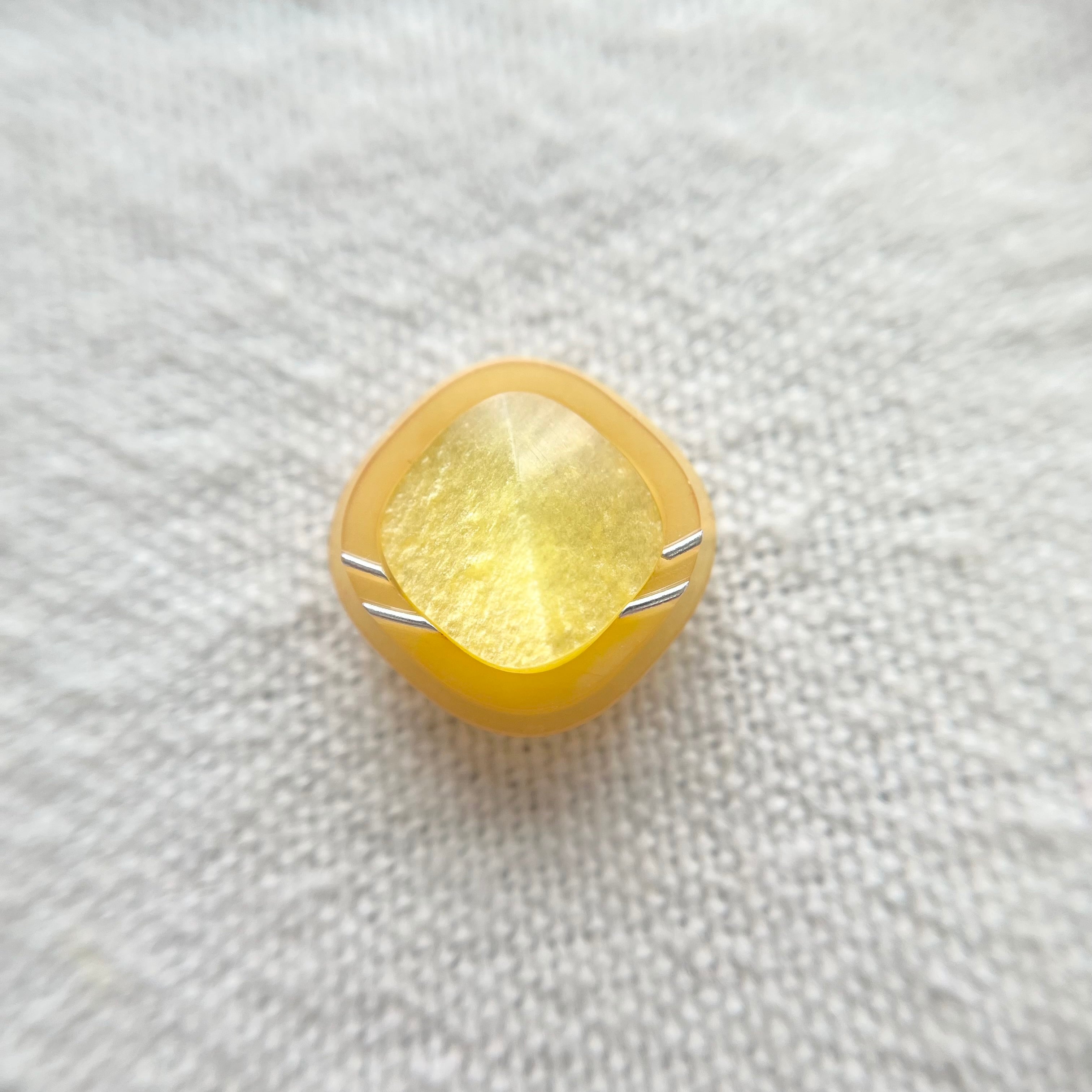 ●『2個セット』スクエア シャイニーイエロー 15mm
