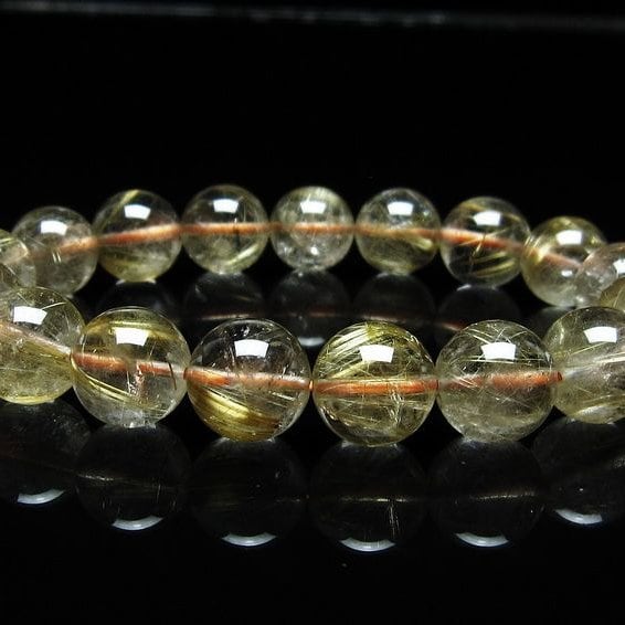 ルチルクォーツ ブレスレット 12mm タイチンルチル ブレスレット メール便可 [M便 1/10] 111-49170