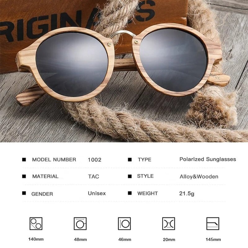 Zebra Wood Sunglasses / ゼブラ ウッド サングラス | SORTIANTE