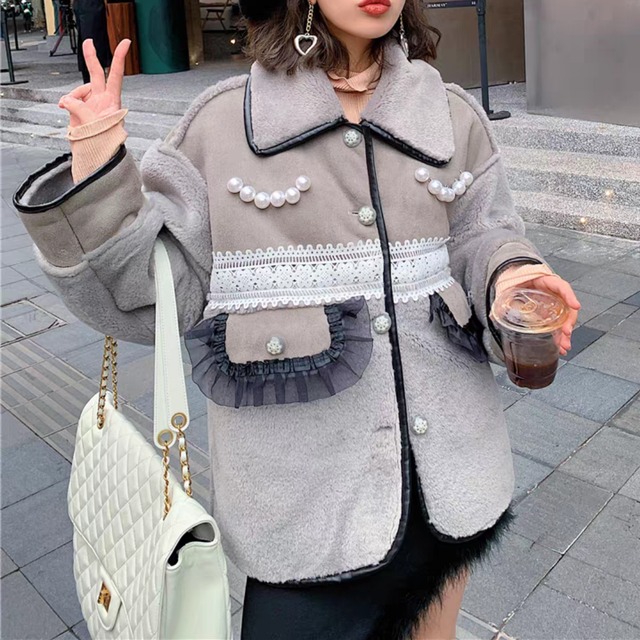 【早納】華やかpearlのぬくぬくアウター(kai1260)