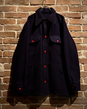 【Caka act3】70’s Vintage Loose L/S Wool Shirt Jacket