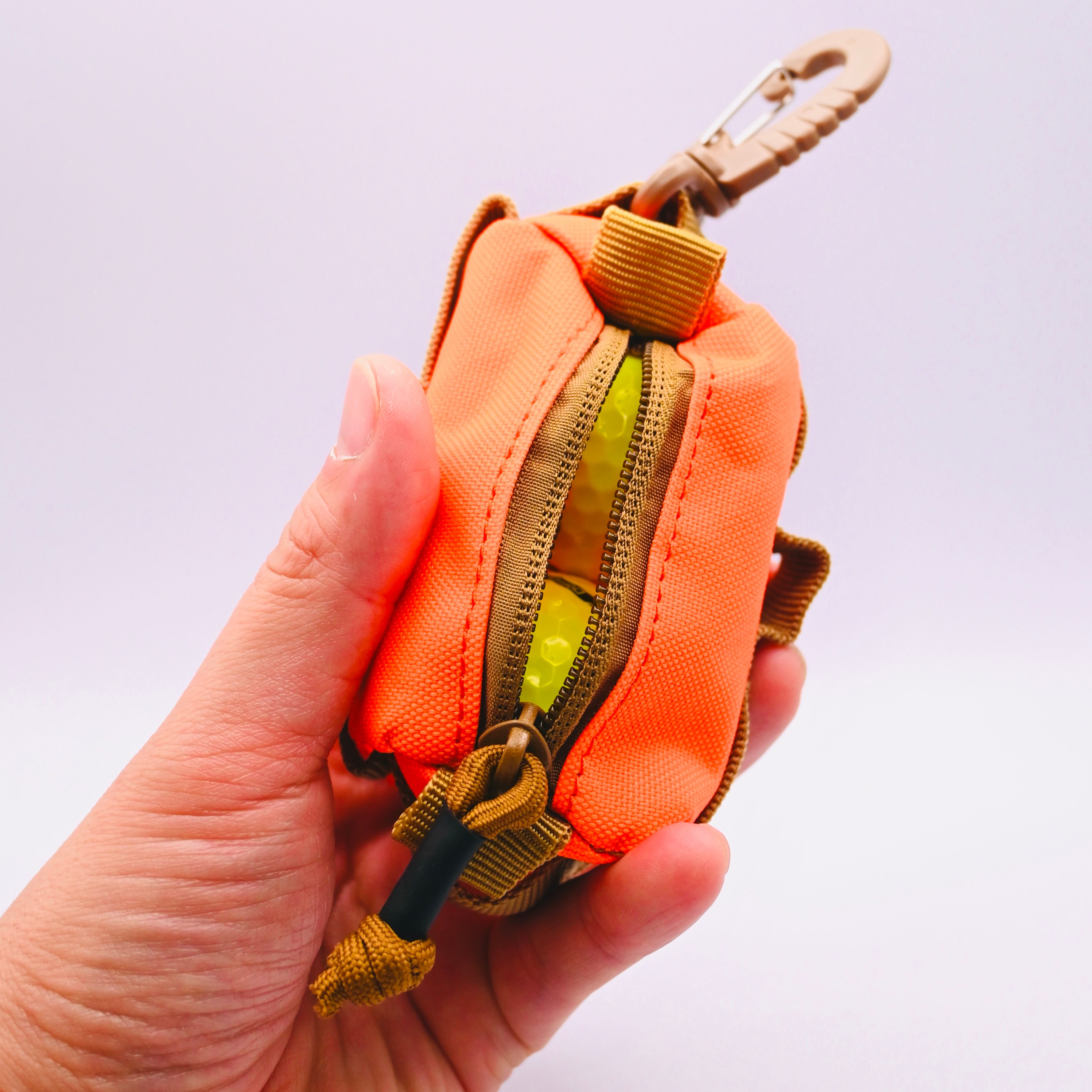 #MILITARY / モデル名:ミリタリー ゴルフボールポーチmini(オレンジ新色)