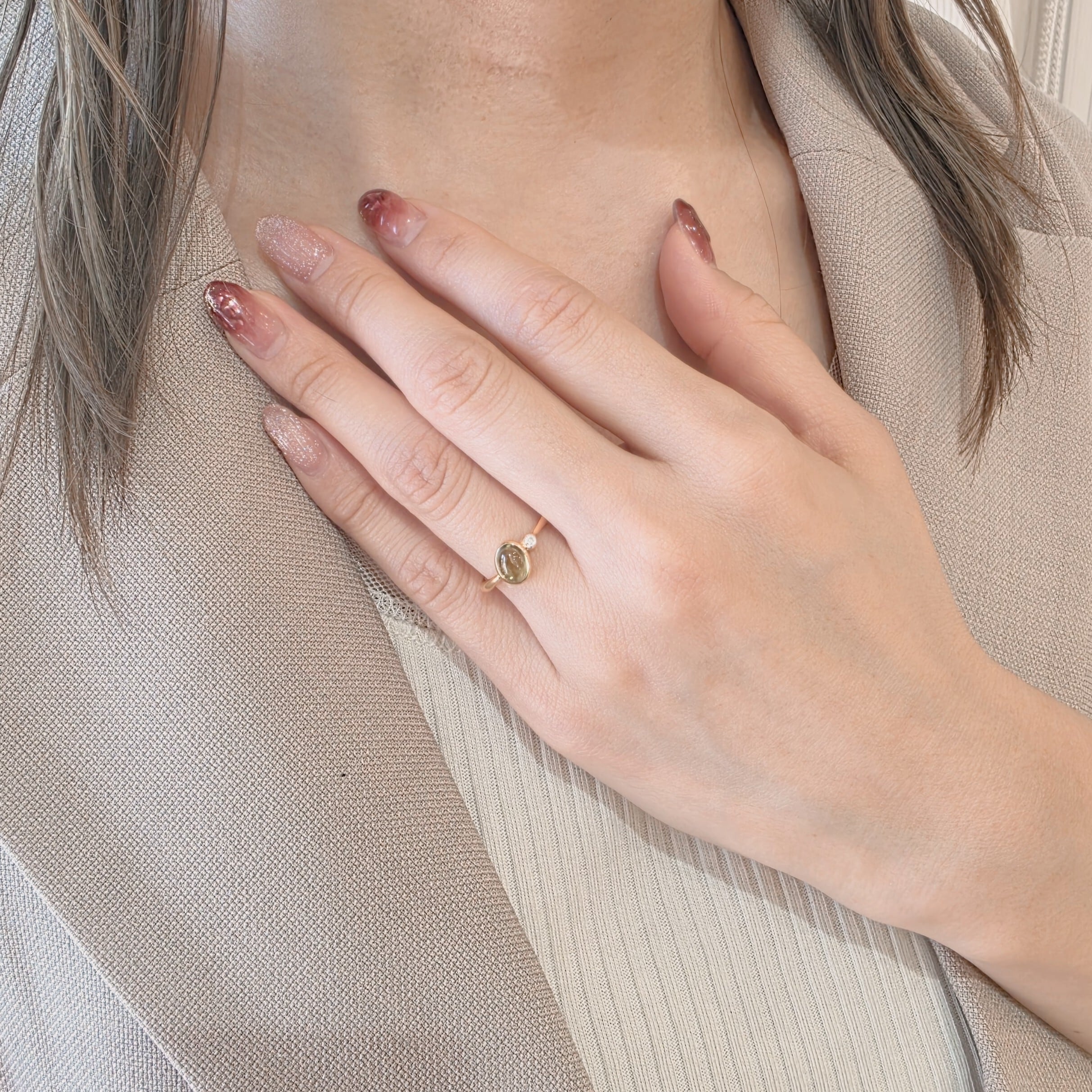 完売 再販未定】K18YGペリドットリング＜Original Jewelry - Vol.1