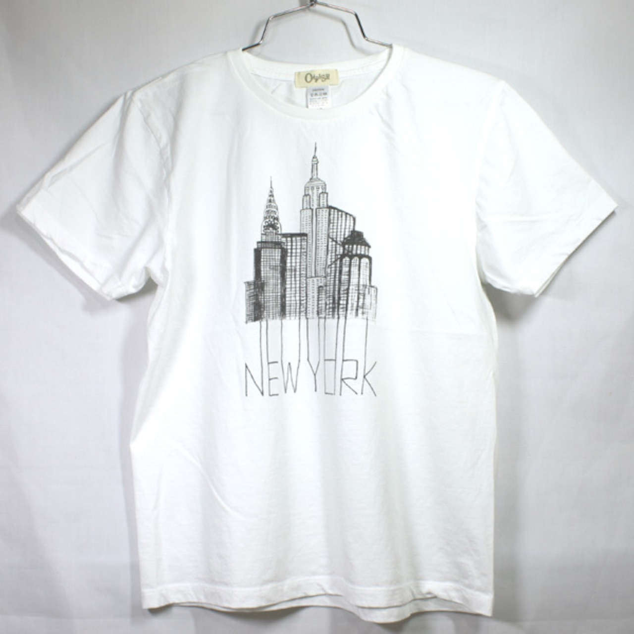 ［OAFISH］NEW YORK ショートスリーブTシャツ メンズ｜WHITE