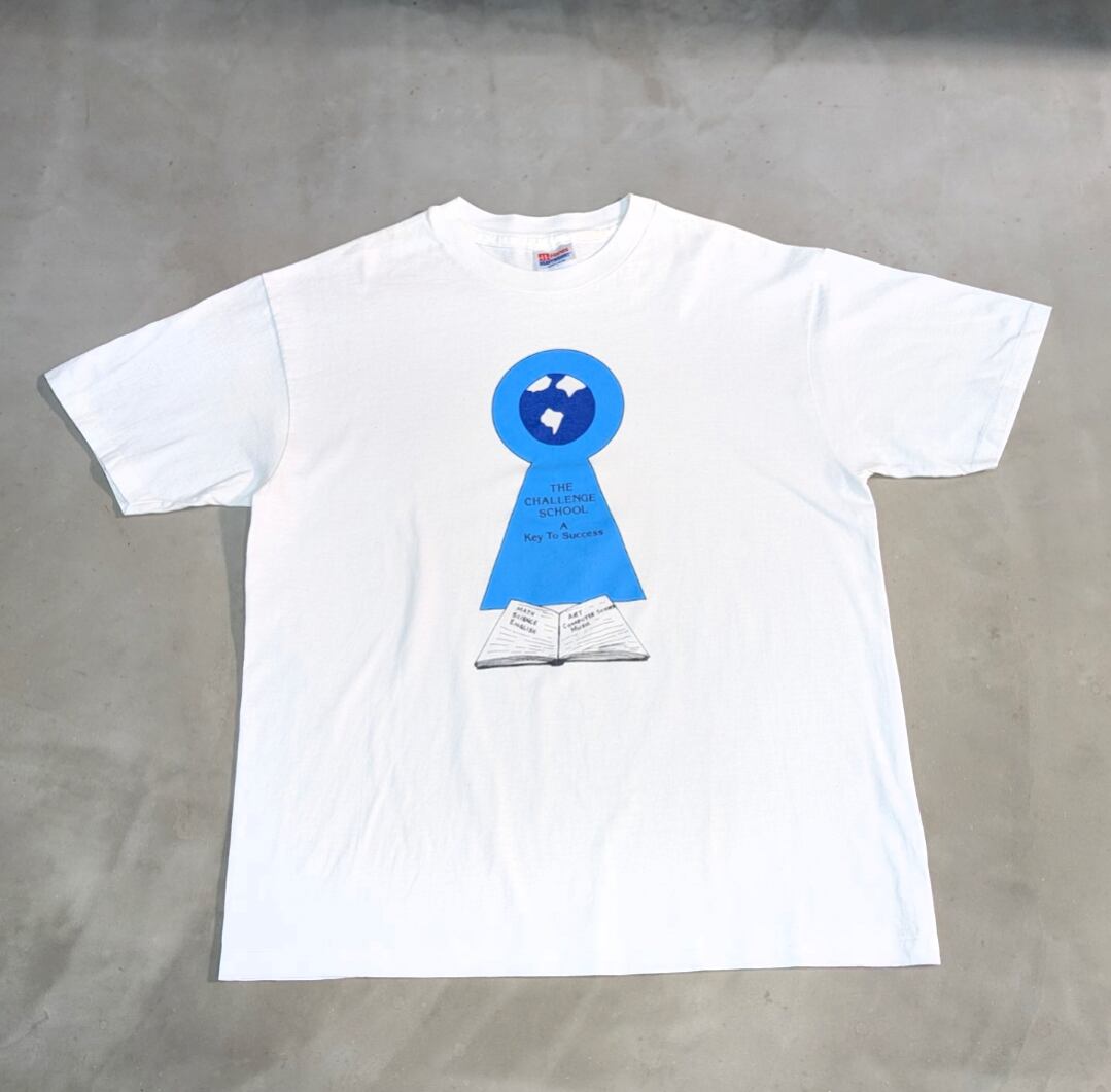 90s the challenge school a key to success print tee 小岩店