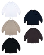 ロゴ刺繍クルーネック長袖Tシャツ S0667