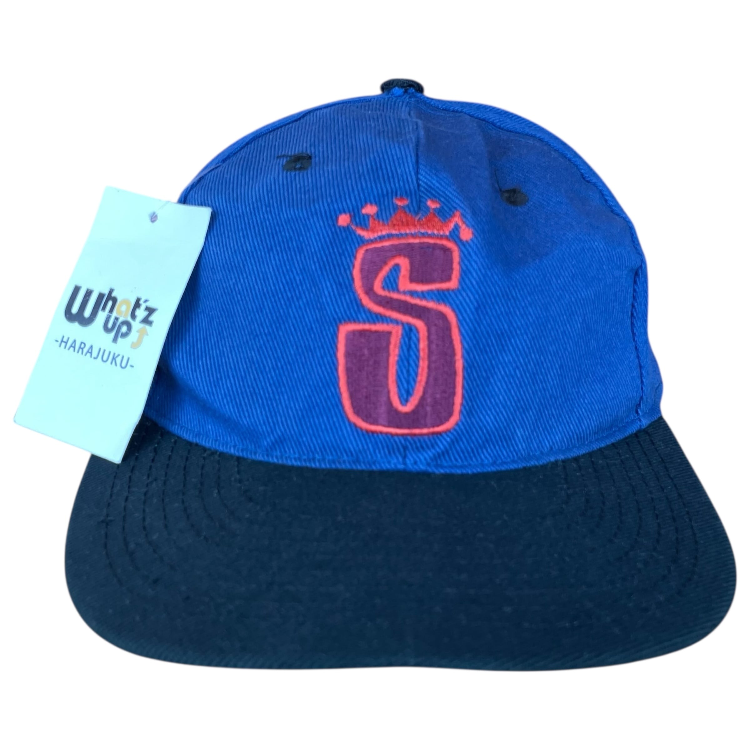 90s STUSSY "S crown" embroidery Cap