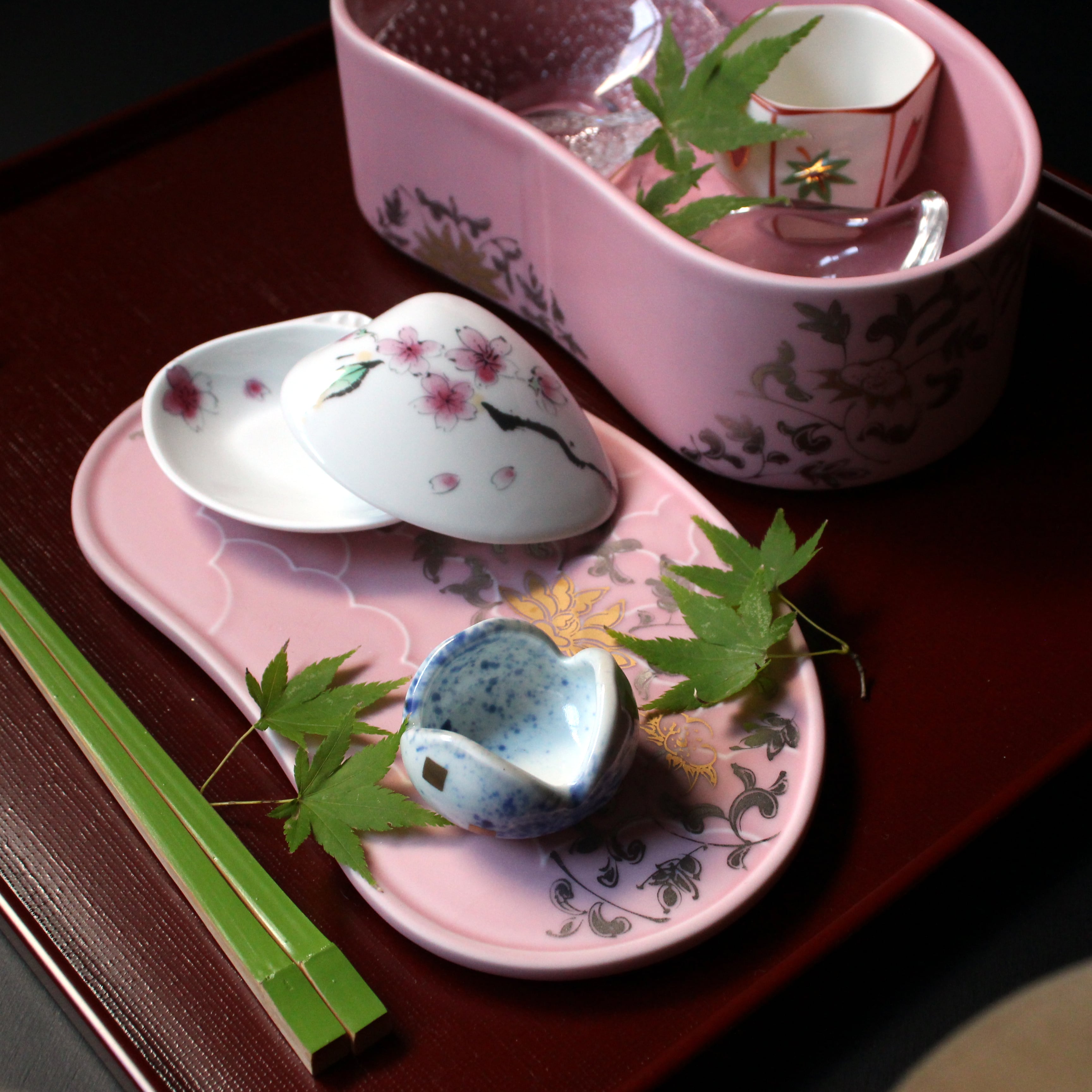 ハマグリ蓋付珍味 桜 | 芦屋貴兆陶家 online shop