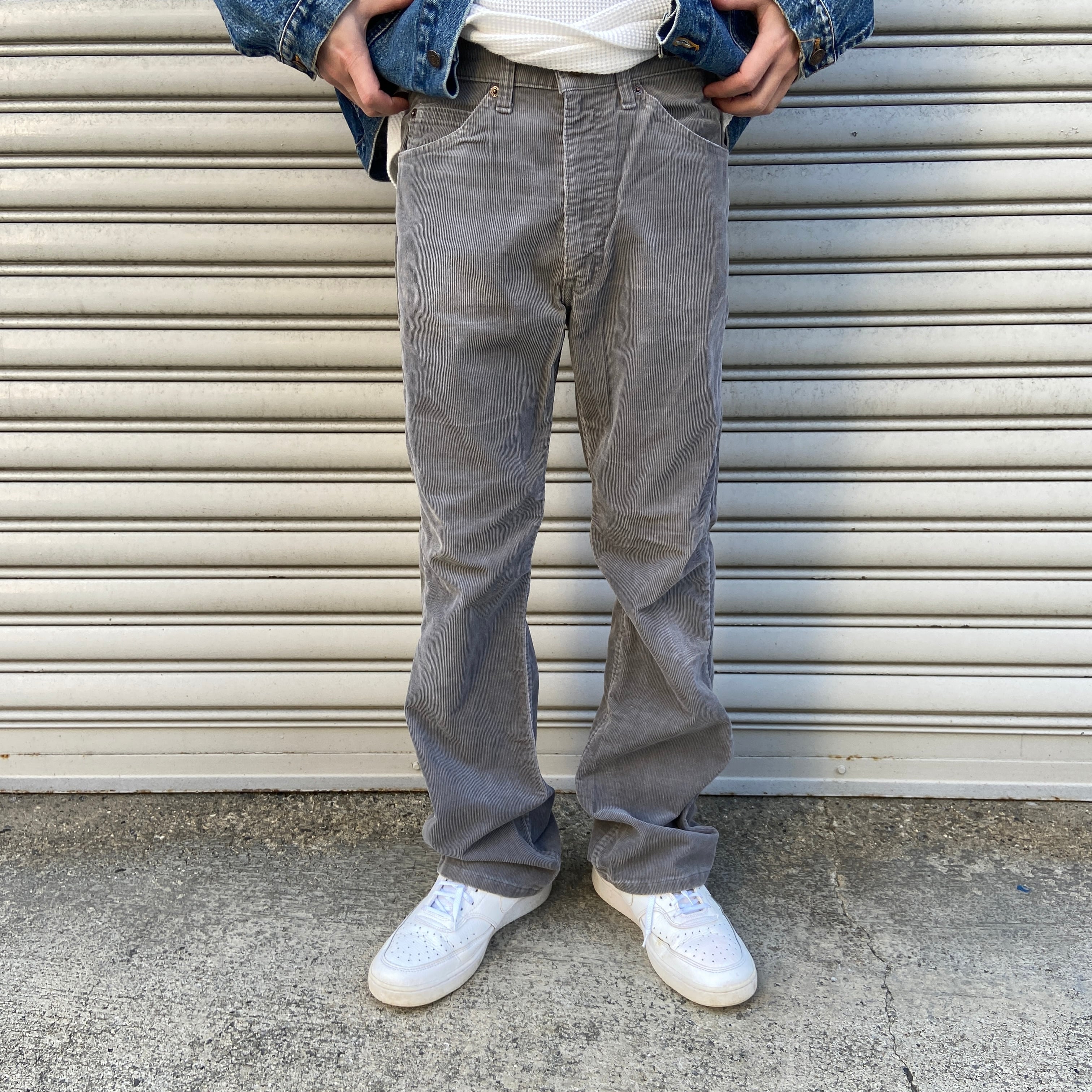 送料無料』80s Levi's 517 コーデュロイフレアパンツ グレー W32 ...