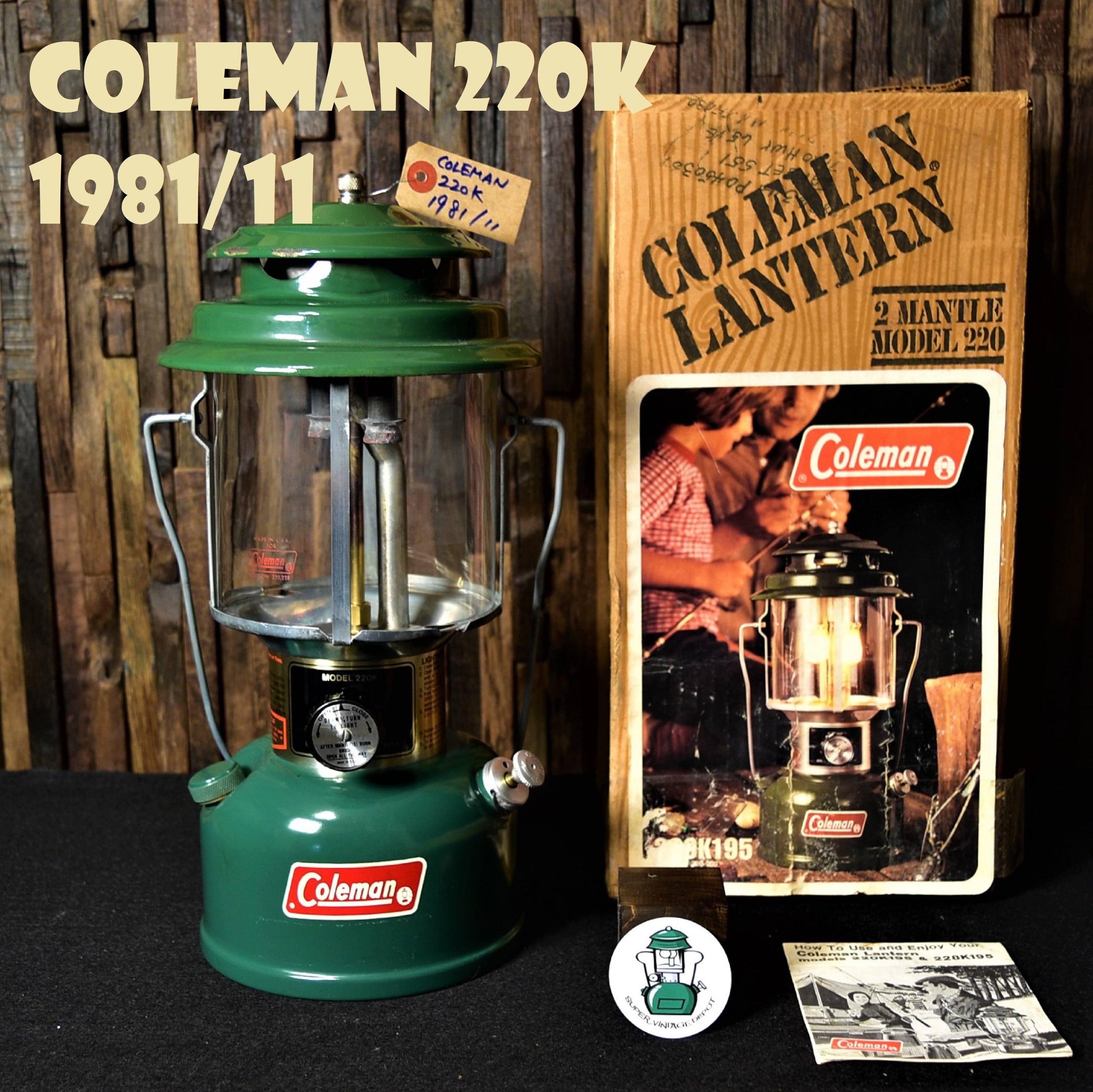 コールマン 220K ランタン 海外 即決 Vintage Coleman Double Mantle