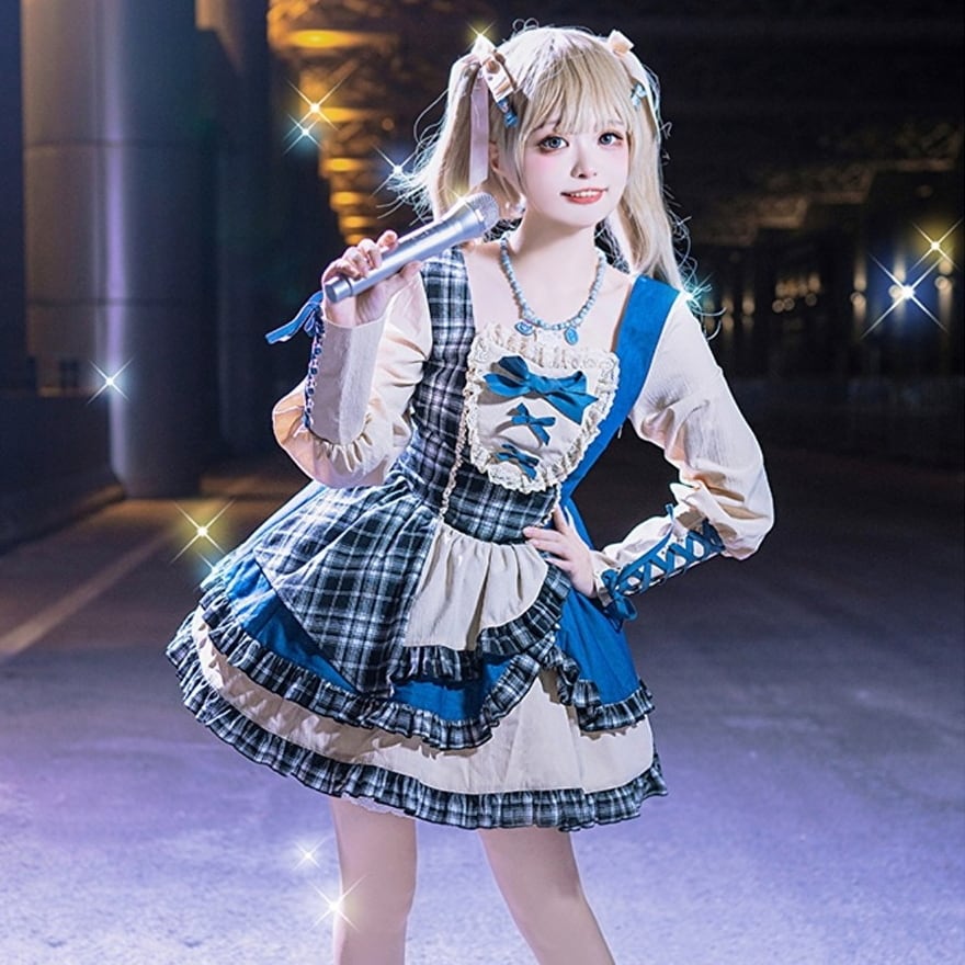 ゴスロリ通販 With U ワンピ アイドル チェック柄 アイドル衣装 地雷系