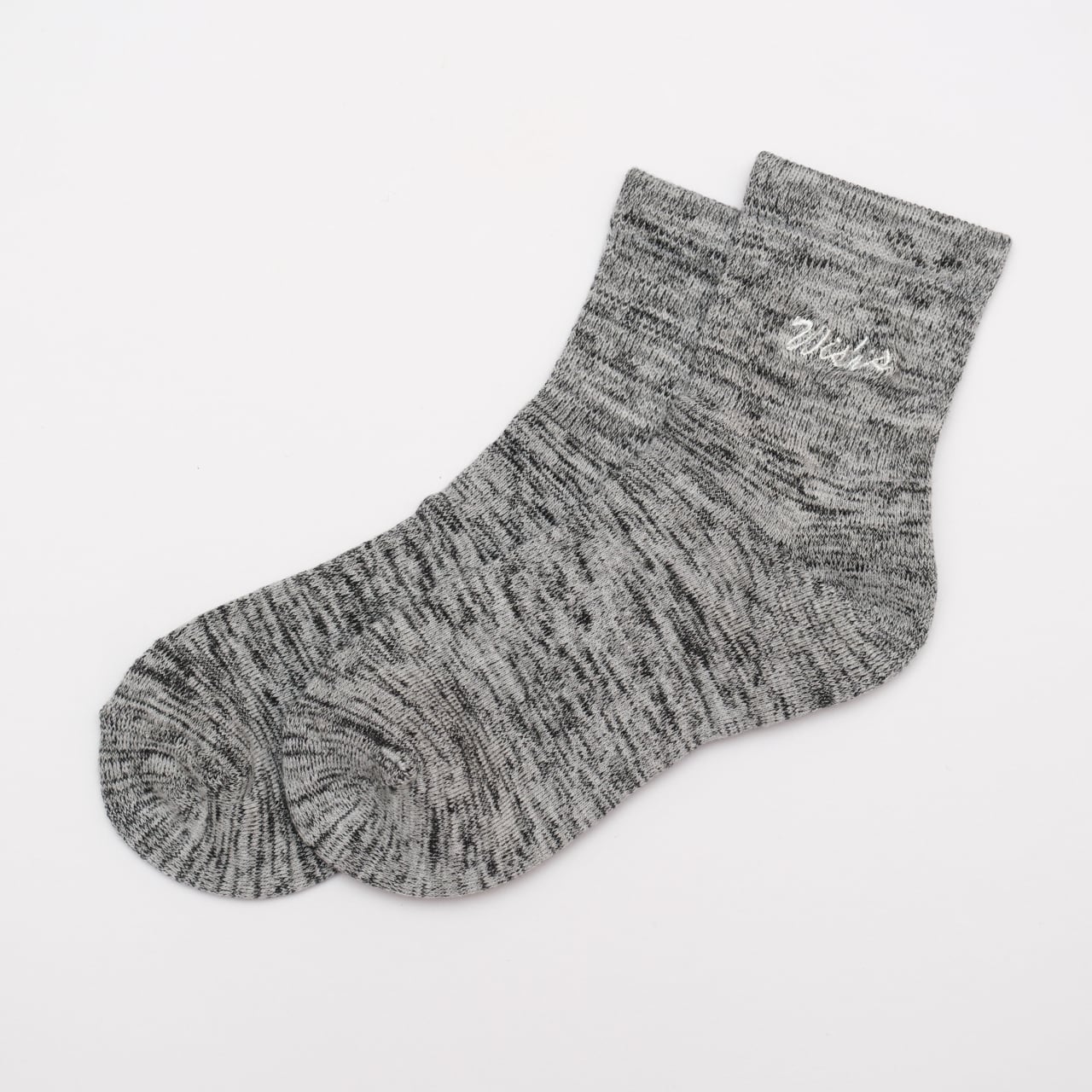 ショートソックス (GRY×WHTロゴ)