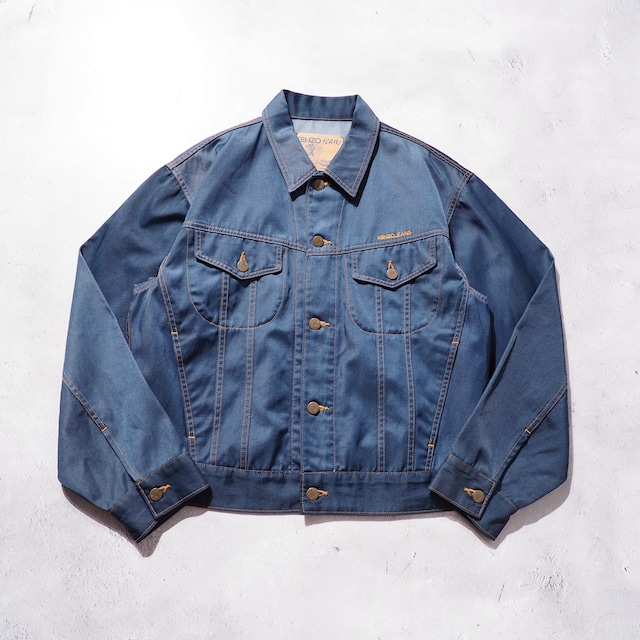 ” KENZO ” Beautiful Drape nylon fabric vintage Denim jacket