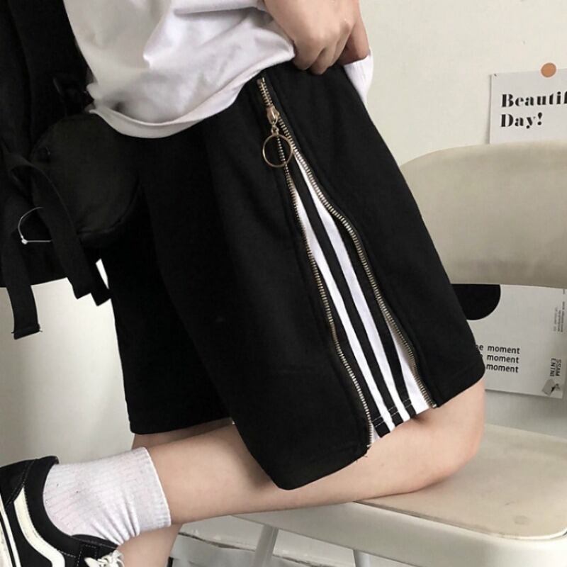 ブラックショーツ ルーズパンツ 薄手サマーカジュアル 夏物 ブルマー 萌量不足48585540273