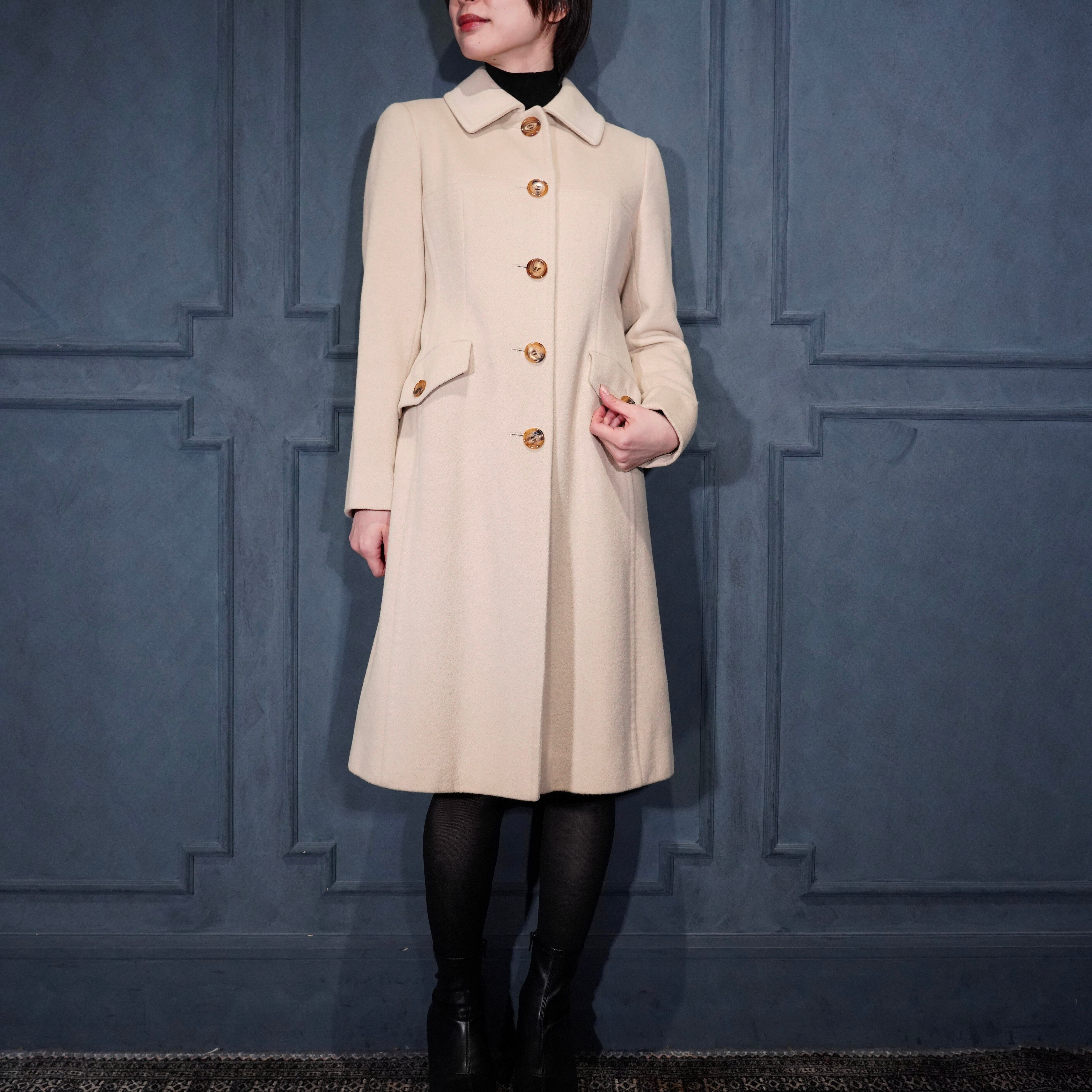 BURBERRY LONDON ANGORA BREND WOOL DESIGN COAT/バーバリーロンドン