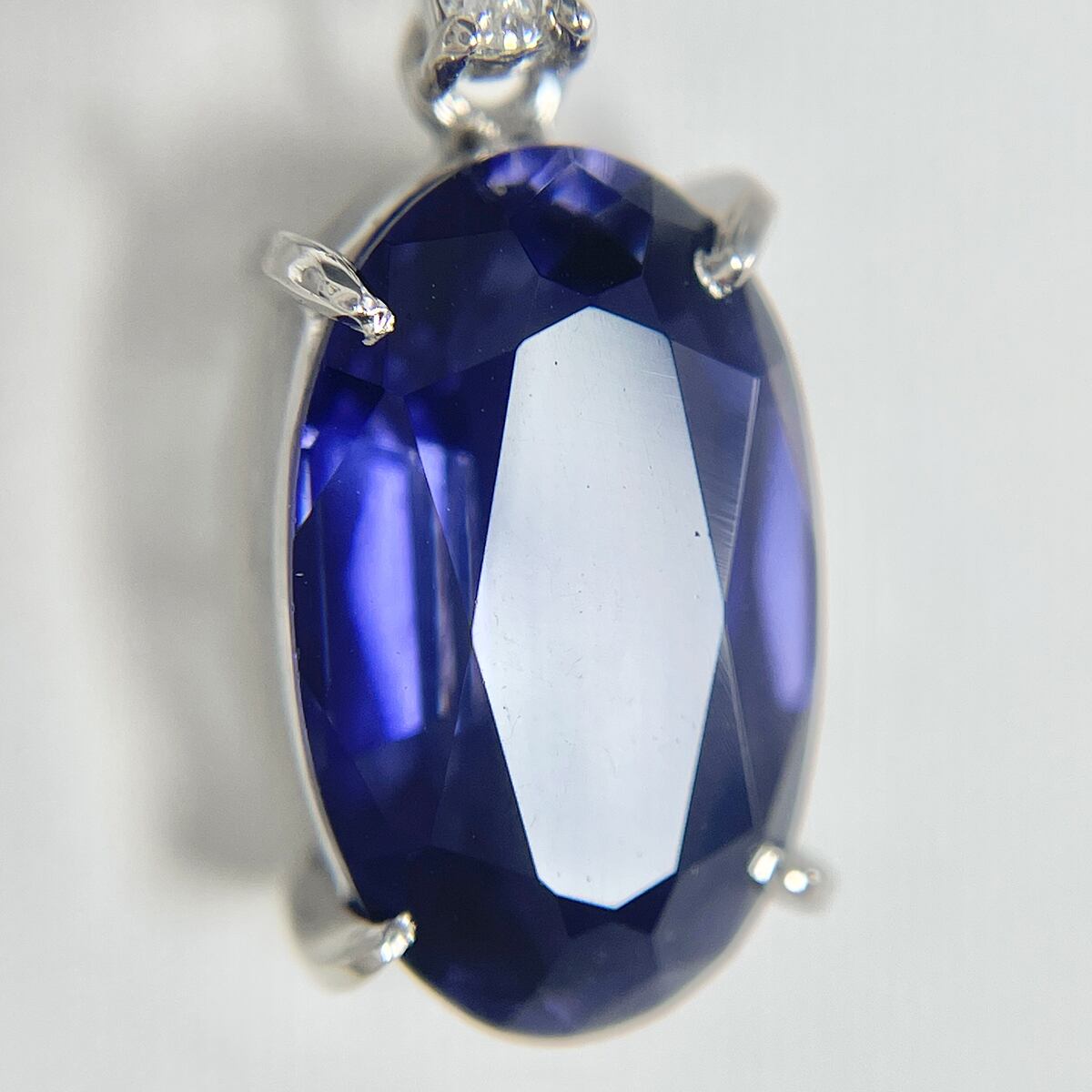 Pt900 Pt850 天然アイオライト 2.88ct 天然ダイヤ 0.10ct | JEWELRY  