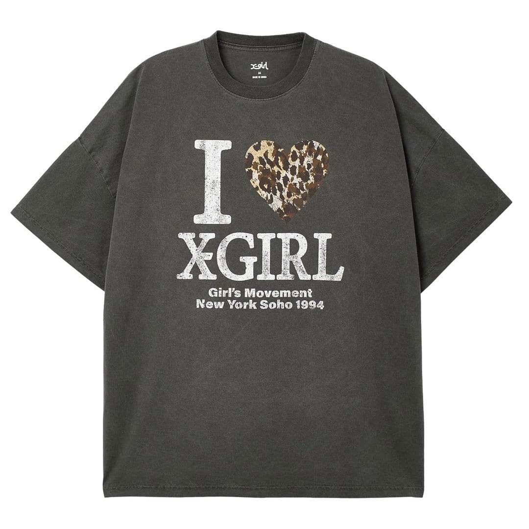 【x-girl】FADED I LOVE X-GIRL S/S BIG TEE DRESS【エックスガール】