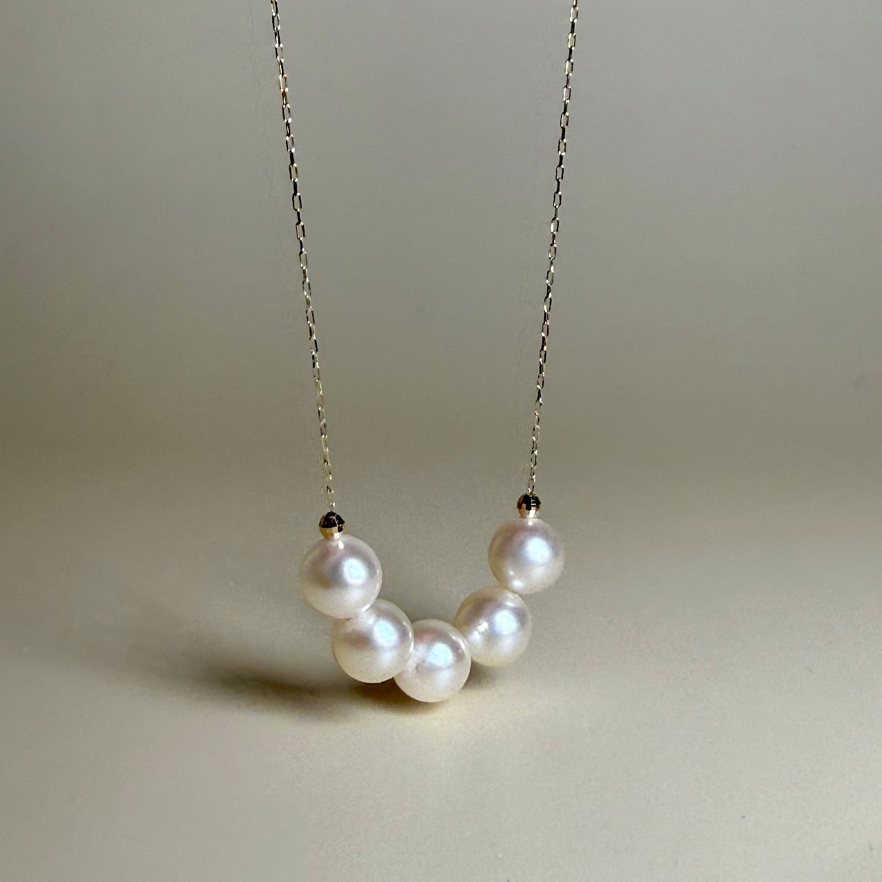 アコヤパール ネックレス K18イエローゴールド チェカ 鑑別書付