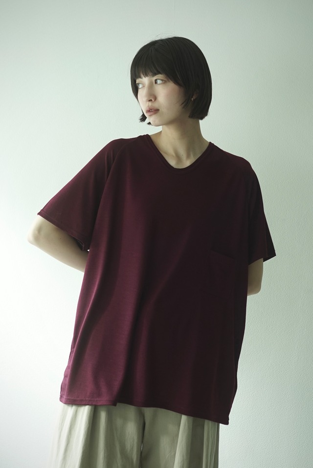 Super120s Washable Wool Jersey / Prisoner Shirts（PLUM）