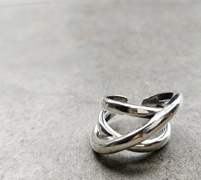 silver925トリニティーシルバーリング Trinity ring 925刻印インポート