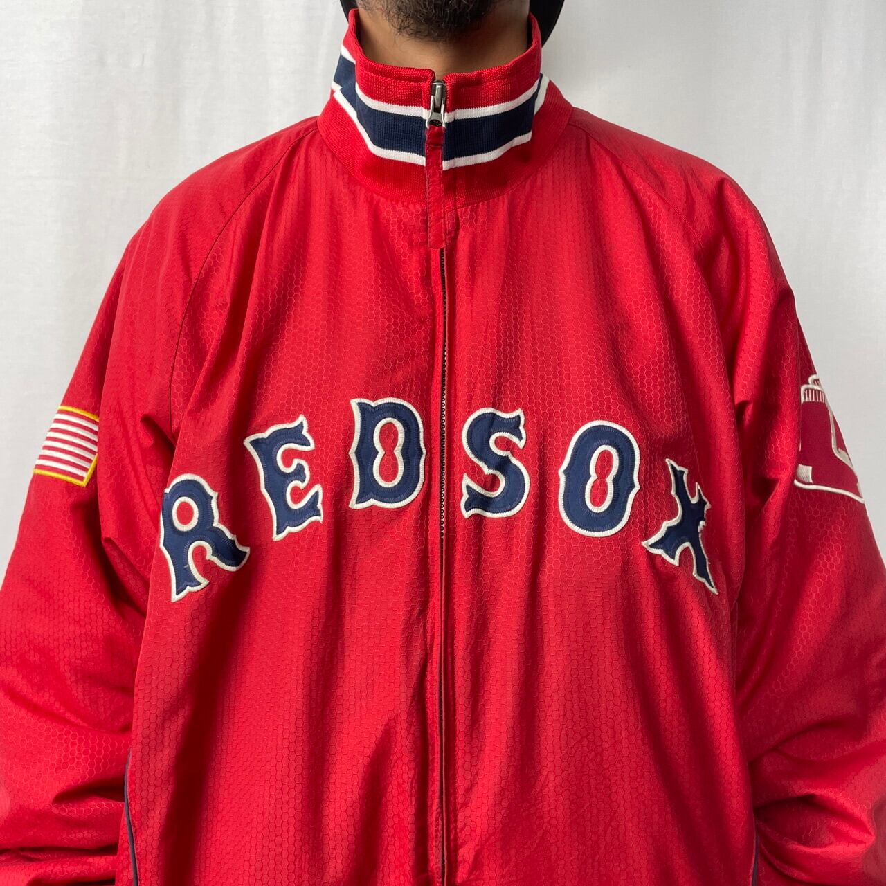 90年代 NUTMEG MLB BOSTON REDSOX ボストンレッドソックス MO VAUGHN モーボーン スポーツプリントTシャツ USA製 メンズM ヴィンテージ /eaa337186