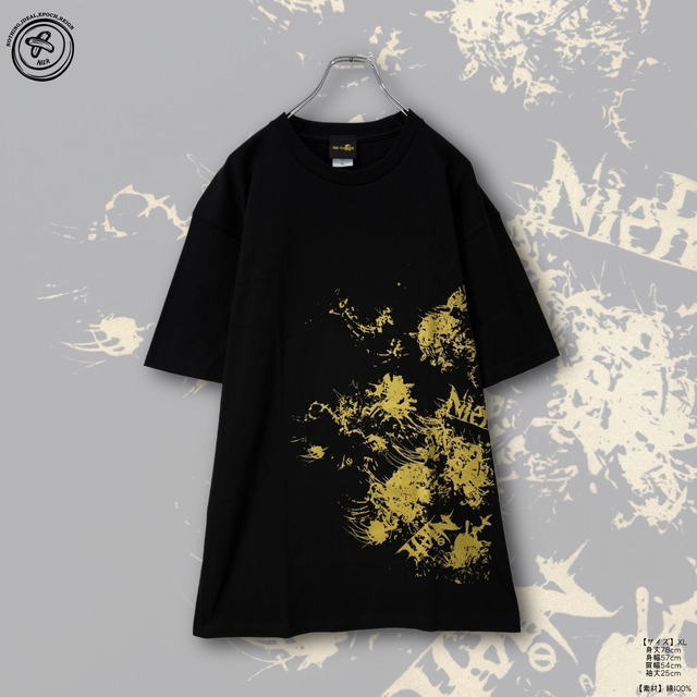 金彼岸花COTTON 100% BLACK CUTSEW