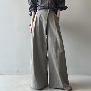 アシンメトリーデザインハイウエストワイドパンツ　3色　00427