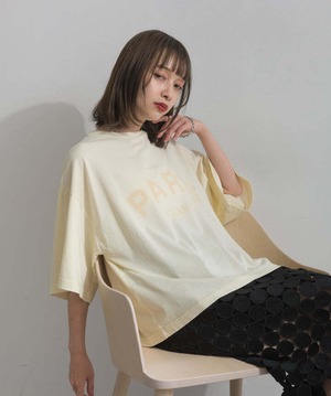 32685 ピグメントロゴプリントTシャツ ivory