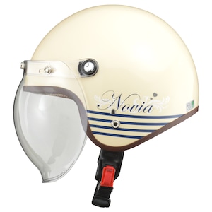 【公式】NOVIA　レディースジェットヘルメット　レターアイボリー