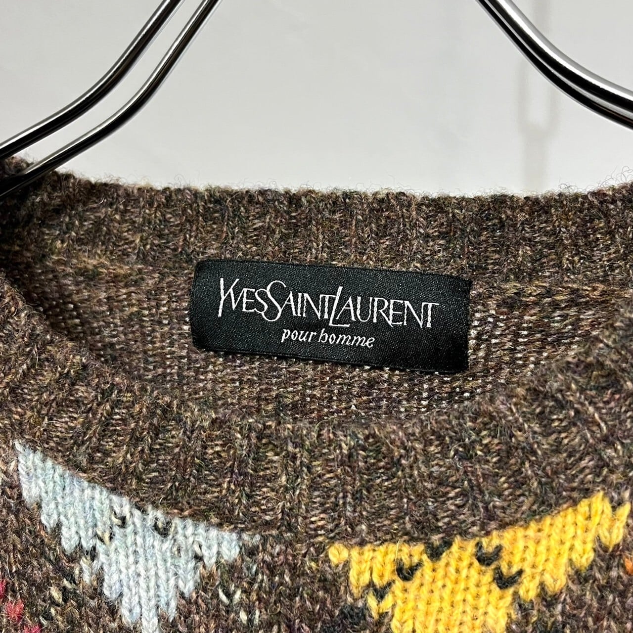 YSL Yves Saint Laurent Argyle Knit