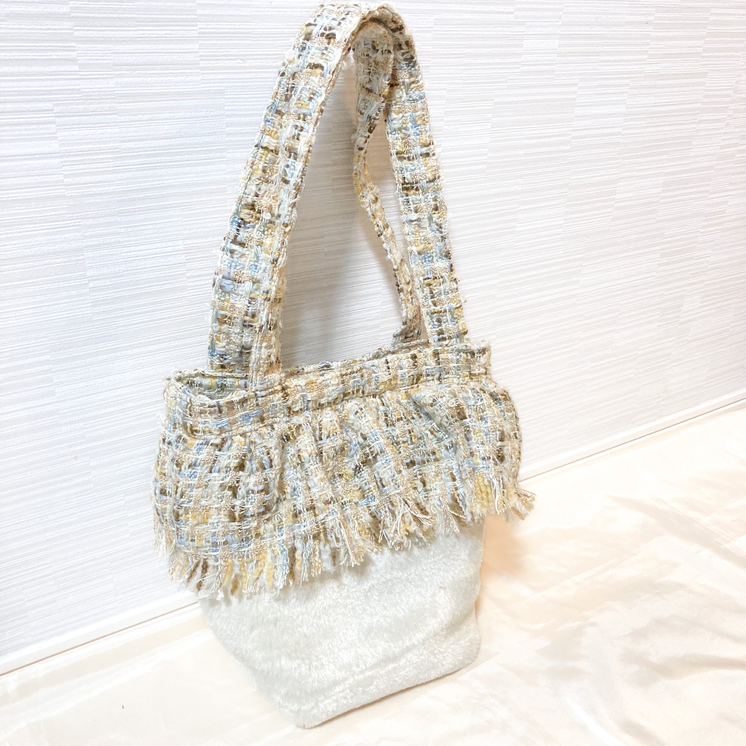 ツイードフリルのファートートバッグ | あなたに