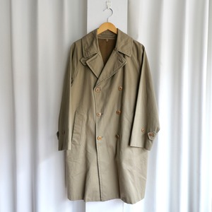COMOLI COTTON GABARDINE DOUBLE BREASTED COAT