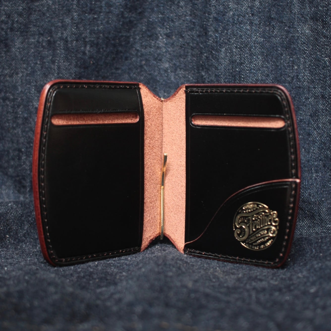 マネークリップ(RBイタリアン ダブルショルダー/茶芯ブラック) | 6T