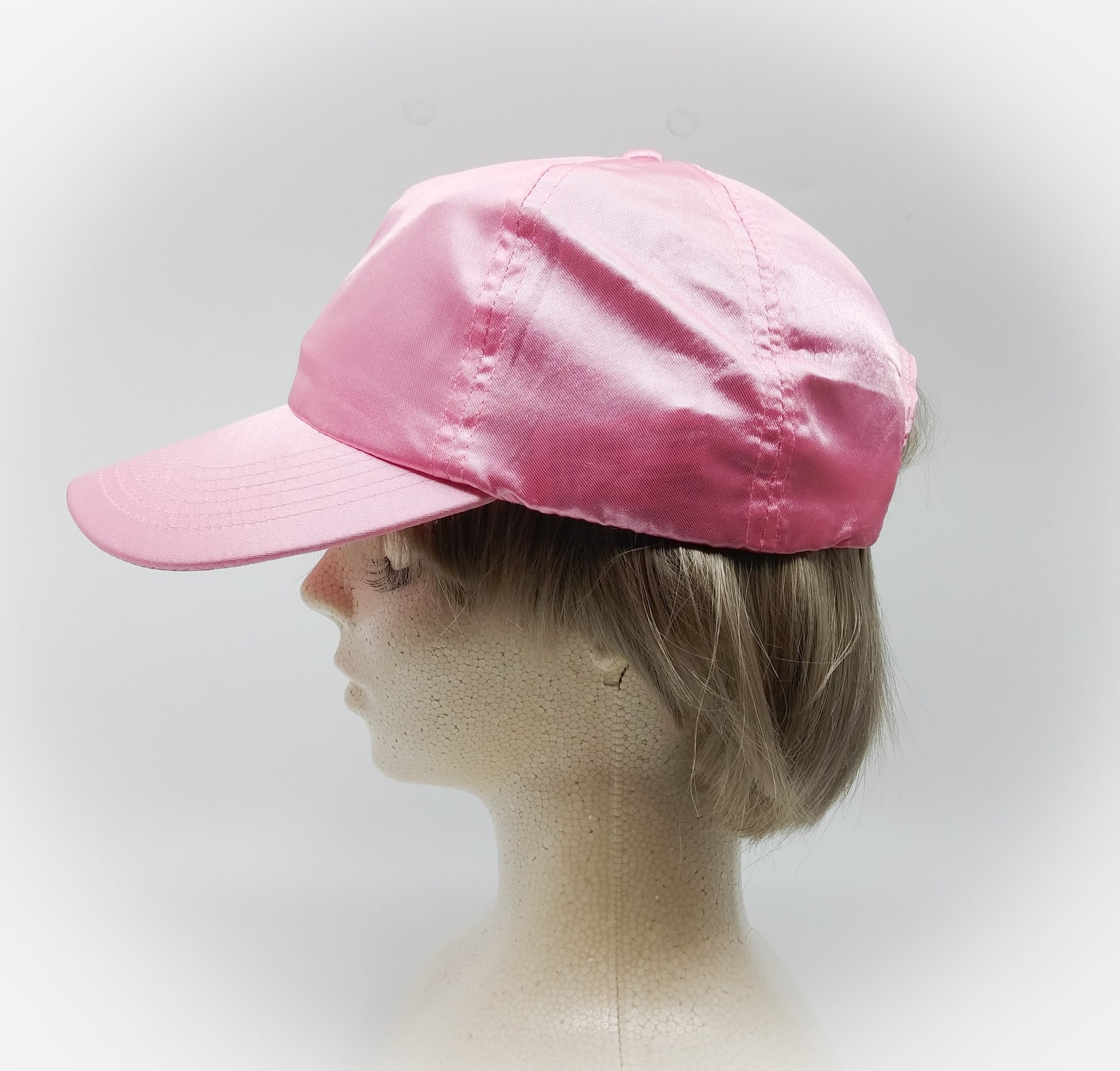SOLOV SILKY BASEBALL CAP キャップ 帽子 ピンクサテンサイズ調整可能ですが