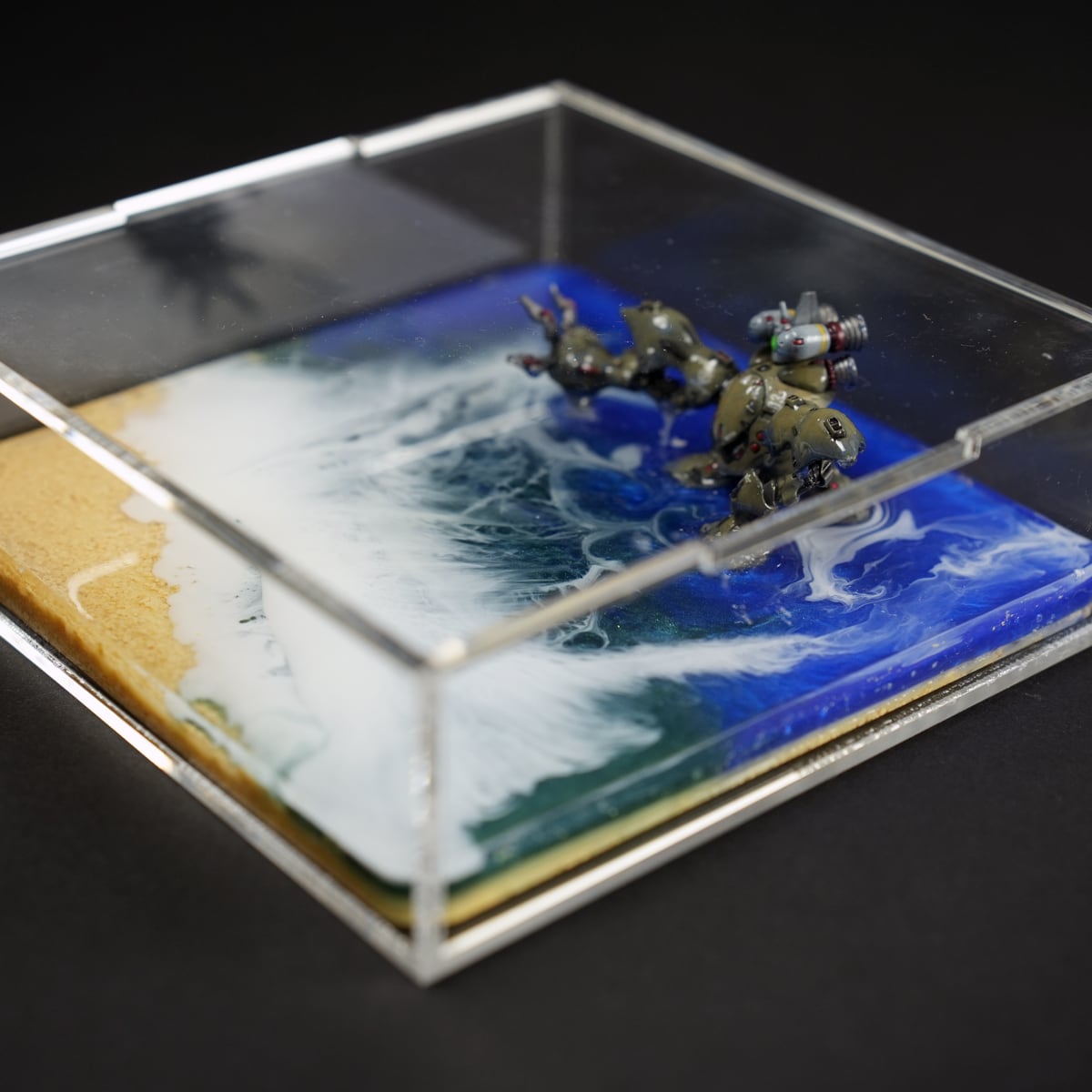 ハイゴッグ 食玩フィギュア × 海ジオラマ レジンアート 完成品