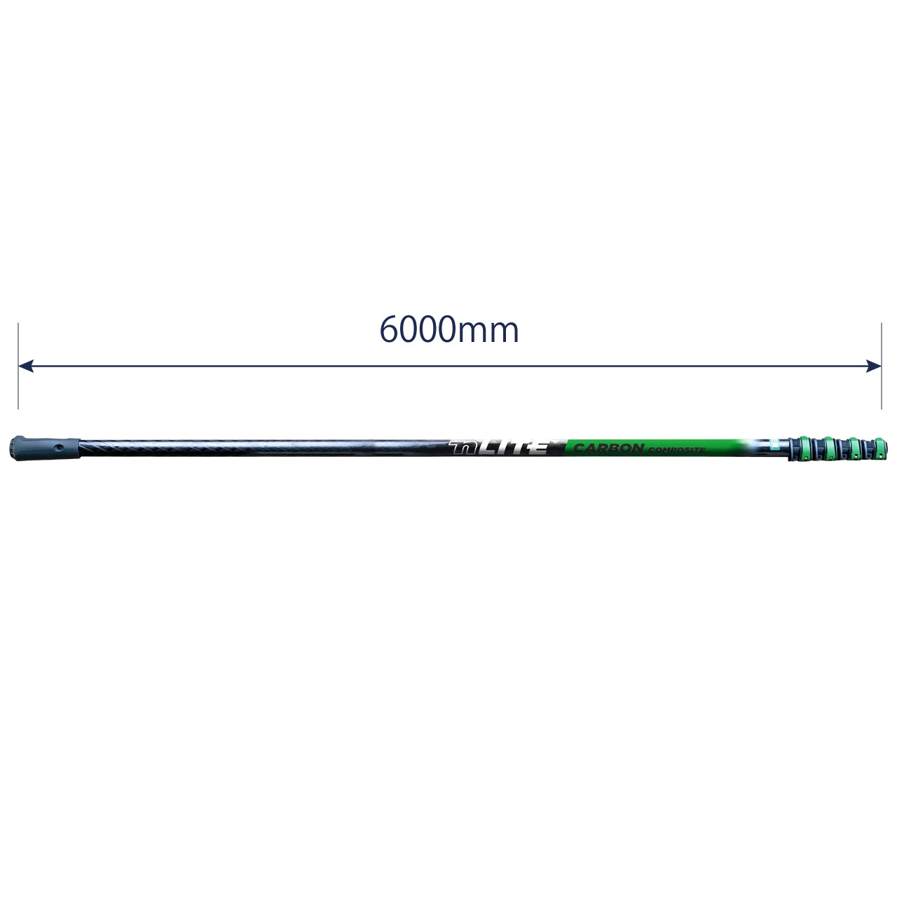 【より安定した高所作業をより正確に！さらに進化したウォーターポールシステム】nLITE® カーボン コンポジット テレスコピックポール　4段　6ｍ