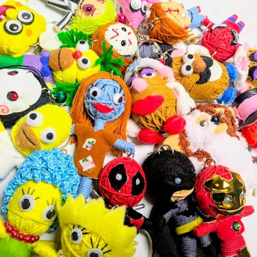 【 The Simpsons / ザ シンプソンズ / クラスティ・ザ・クラウン 】 Voodoo doll KeyHolder / ブードゥー人形 / 身代わり人形 /お守り人形  〚アメリカン雑貨 アメトイ〛
