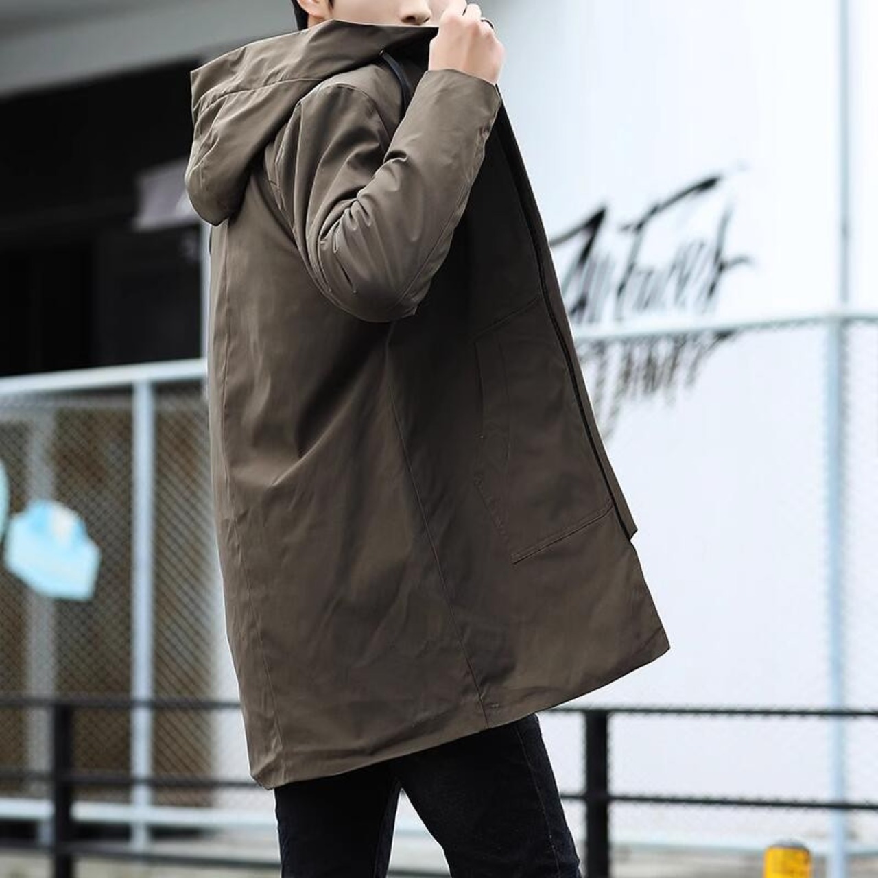 フード付き ウインドコート af0105