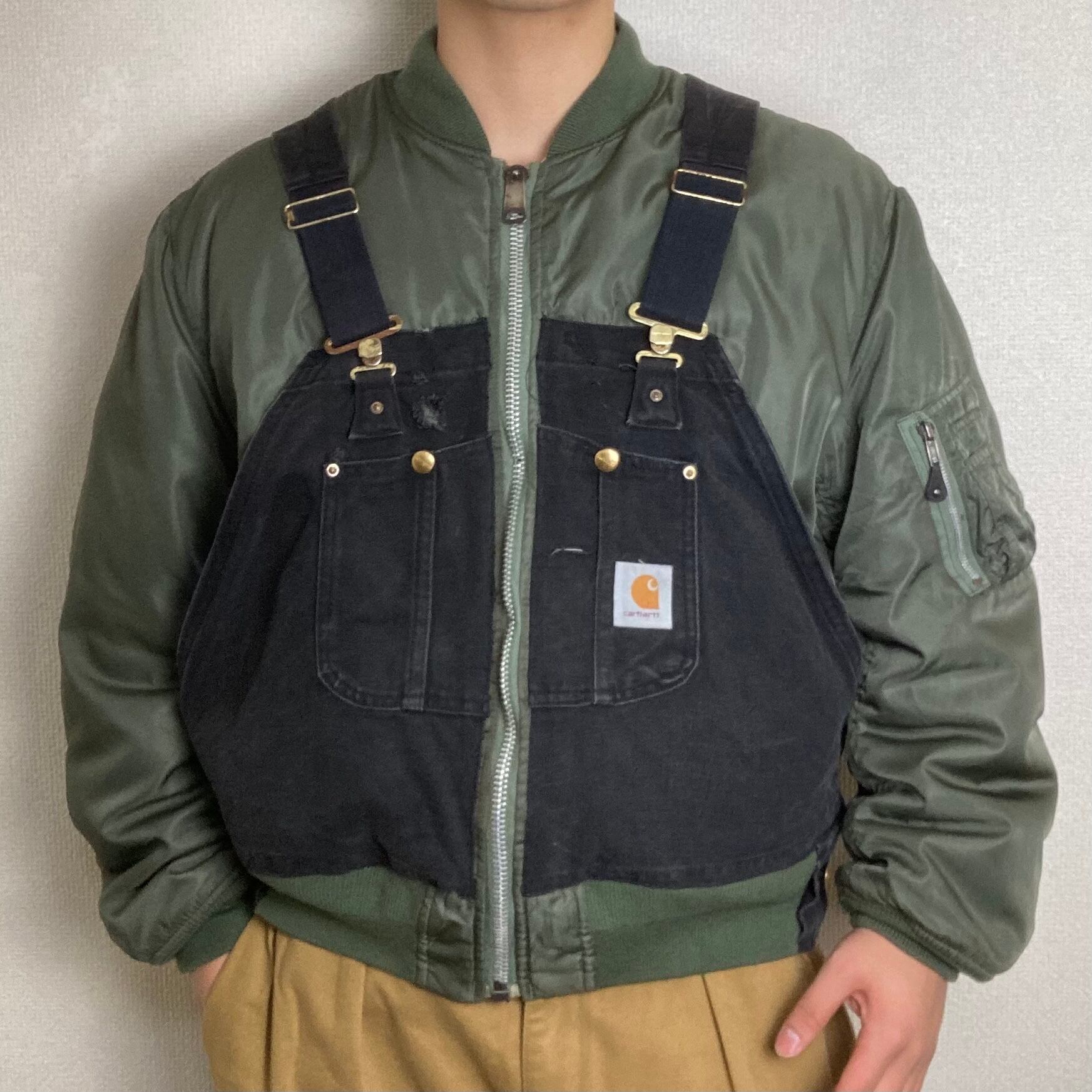 【リメイク】Carhartt Overall × Military MA-1