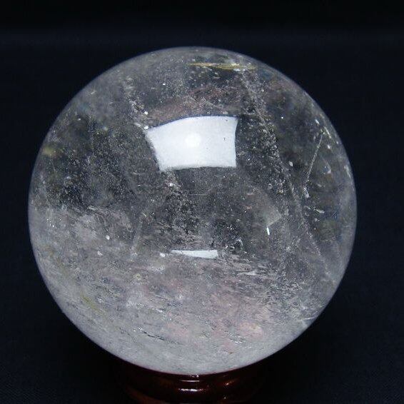 水晶 丸玉 64mm スフィア 置物 水晶玉 一点物 151-8931