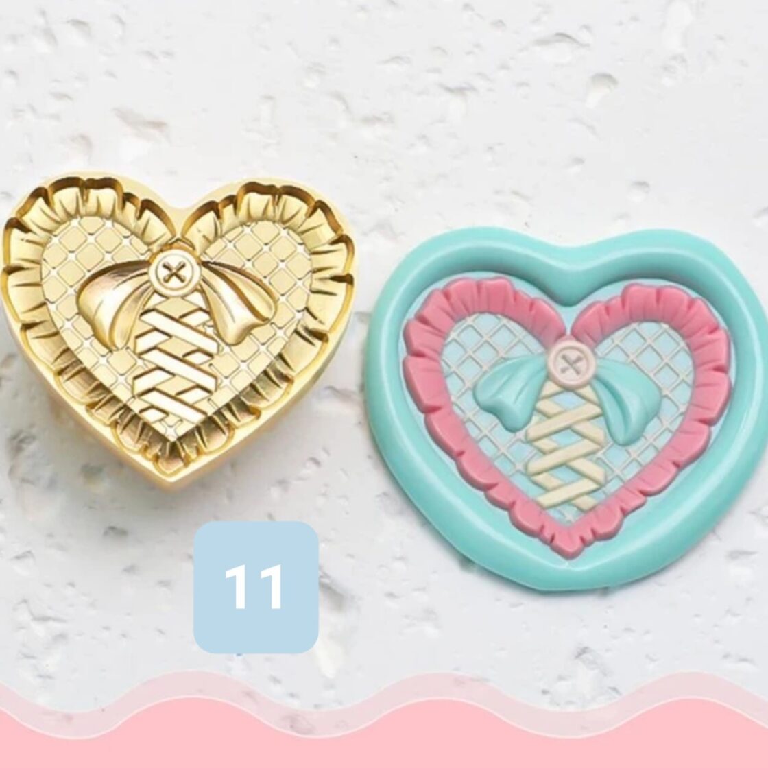 シーリングスタンプシール フリルハート（シーリングスタンプシール  