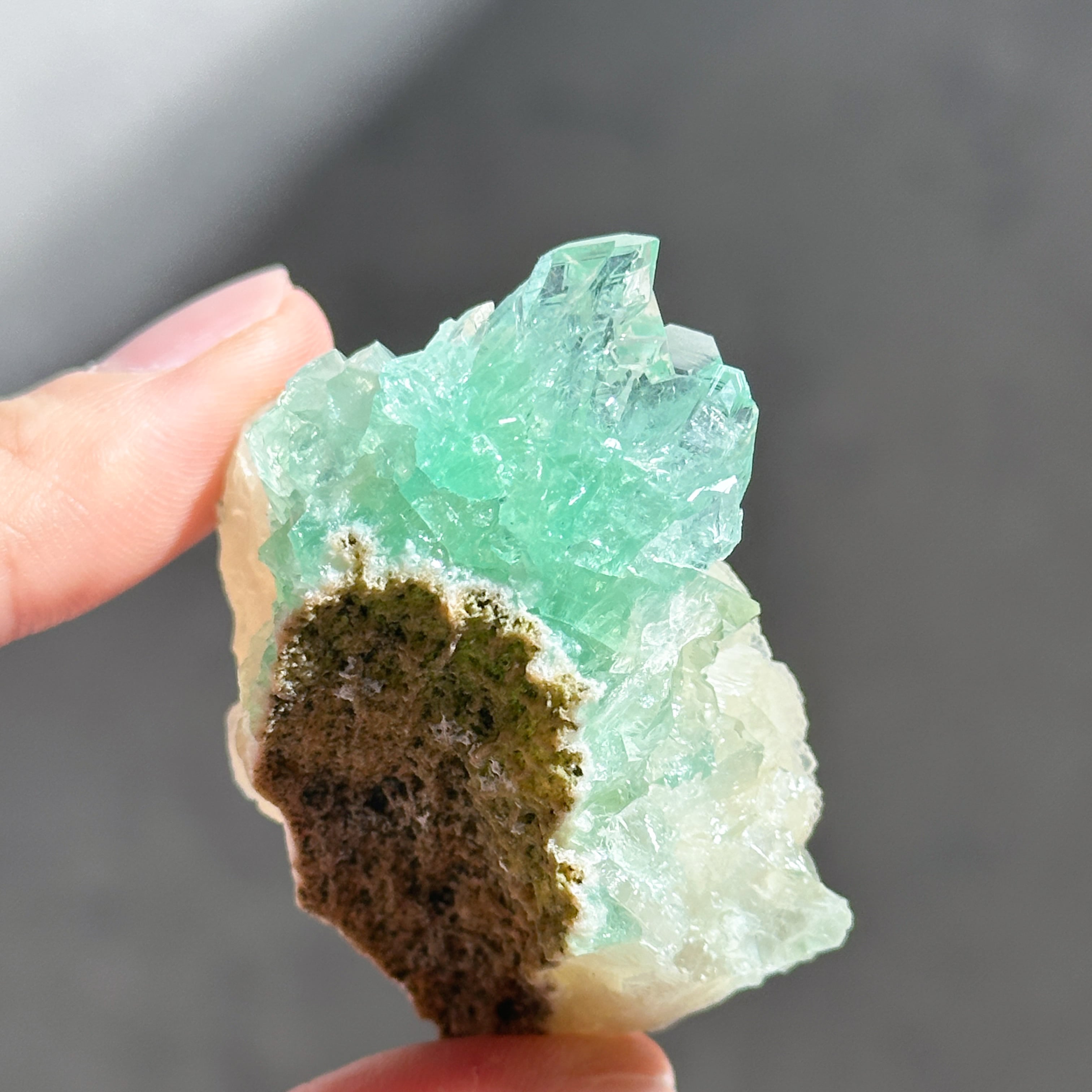 グリーンアポフィライト＆スティルバイト 22◇ Green Apophyllite