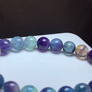 12.透明度高☆美グラデーションフローライト・ブレスレット